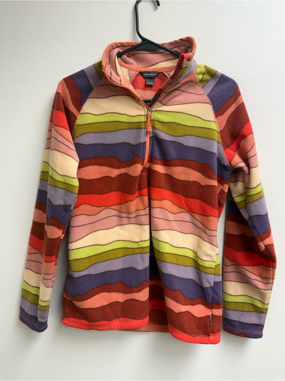 Eddie Bauer Multi-Color Striped Quarter Zip Jacket